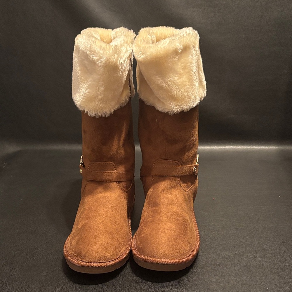 Michael Kors Brown Faux Fur Winter Boots